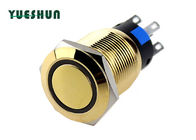 Gold Plated Brass Push Button Switch Illuminated Easy Assemble Nice Touch Feeling